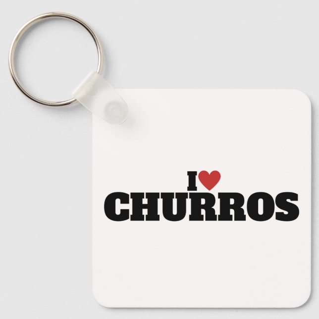 Chaveiro Eu Amo Churros (Frente)