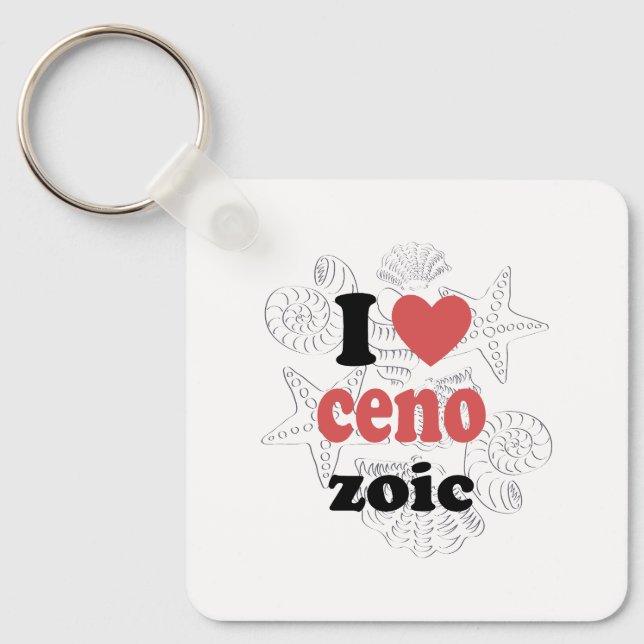 Chaveiro Eu amo citação engraçada do Cenozoico para cientis (Frente)