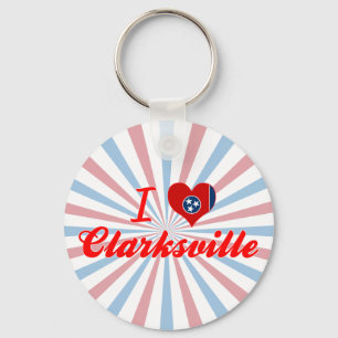 Chaveiro Eu amo Clarksville, Tennessee