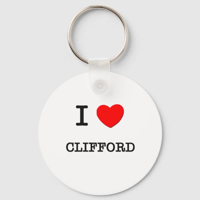 Chaveiro Eu Amo Clifford (Frente)