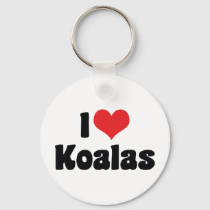 Chaveiro Eu Amo Coalas Coração - Amantes de Coalas