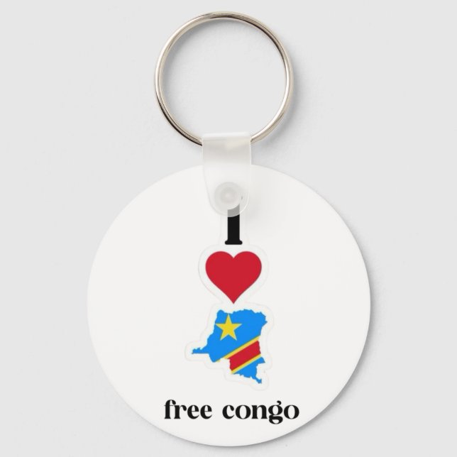 Chaveiro eu amo congo design (Frente)