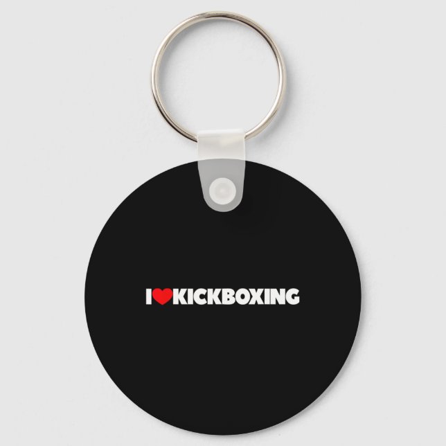 Chaveiro Eu Amo (coração) Kickboxing (Frente)