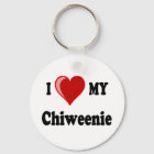 Chaveiro Eu Amo (Coração) Meu Cão Chiweenie