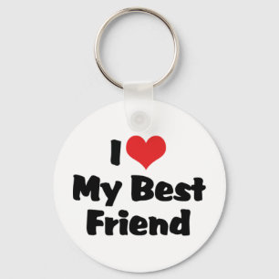 Chaveiro Eu Amo Coração Meu Melhor Amigo - BFF
