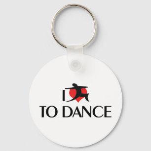 Chaveiro Eu Amo Coração Para Dançar - Ballet Tango Valsa Am