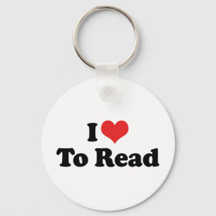 Chaveiro Eu Amo Coração Para Ler - Amante de Livros