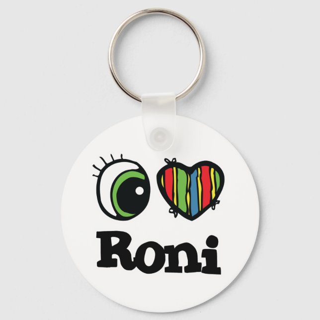 Chaveiro Eu Amo (Coração) Roni (Frente)