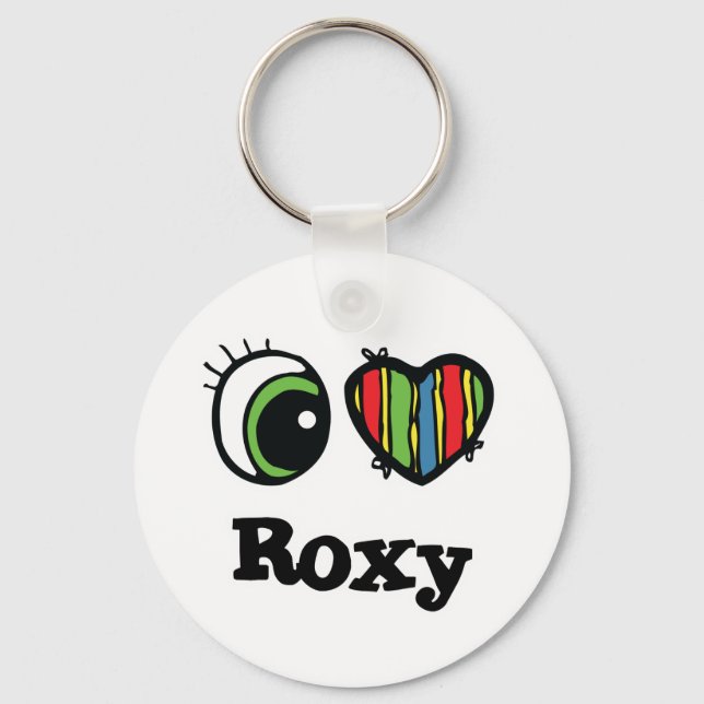 Chaveiro Eu Amo (Coração) Roxy (Frente)