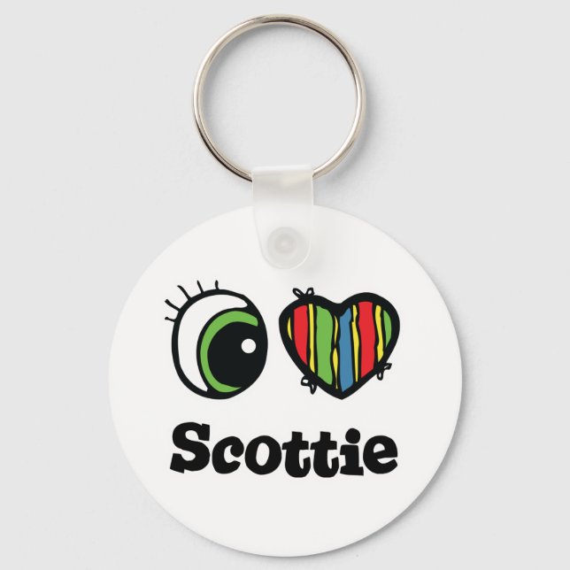 Chaveiro Eu Amo (Coração) Scottie (Frente)