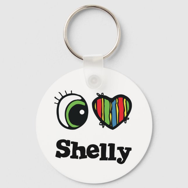 Chaveiro Eu Amo (Coração) Shelly (Frente)