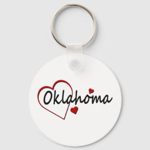 Chaveiro Eu Amo Corações de Oklahoma