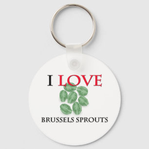 Chaveiro Eu amo couves de Bruxelas