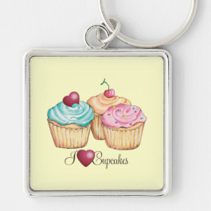 Chaveiro Eu amo cupcakes