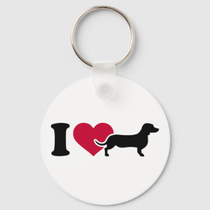 Chaveiro Eu amo Dachshunds