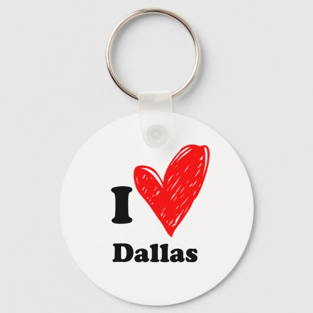 Chaveiro Eu amo Dallas (Frente)