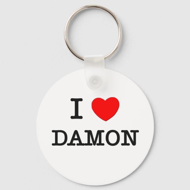 Chaveiro Eu amo Damon (Frente)