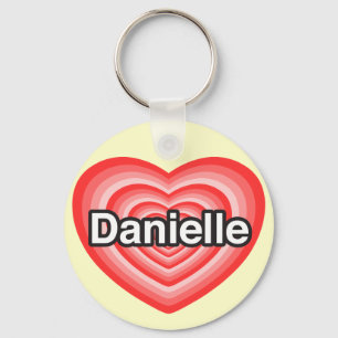 Chaveiro Eu amo Danielle. Eu te amo Danielle. Coração