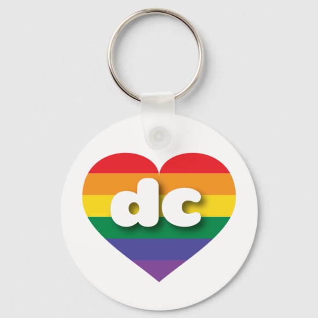 Chaveiro Eu amo DC Orgulho gay (Frente)