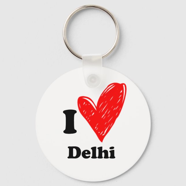 Chaveiro Eu Amo Delhi (Frente)