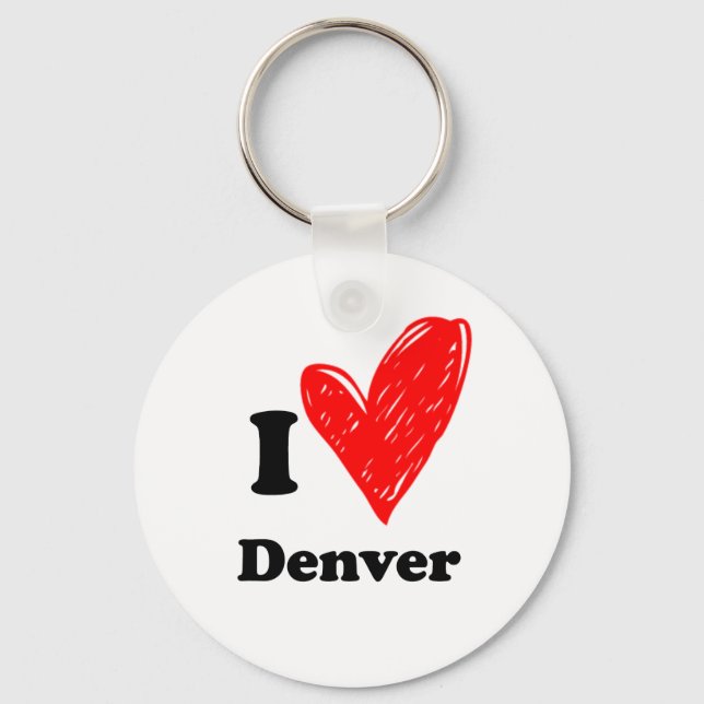 Chaveiro Eu amo Denver (Frente)