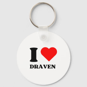 Chaveiro Eu Amo Draven Eu Adoro Draven Nome Y2k Dia dos Nam