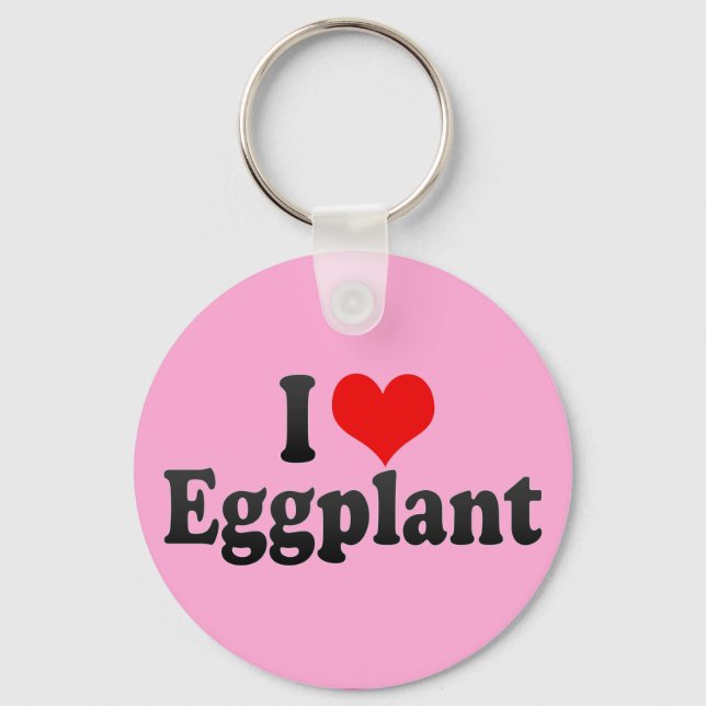 Chaveiro Eu Amo EggPlant (Frente)