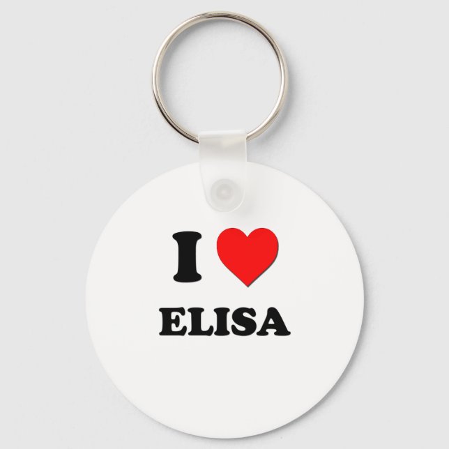 Chaveiro Eu Amo Elisa (Frente)