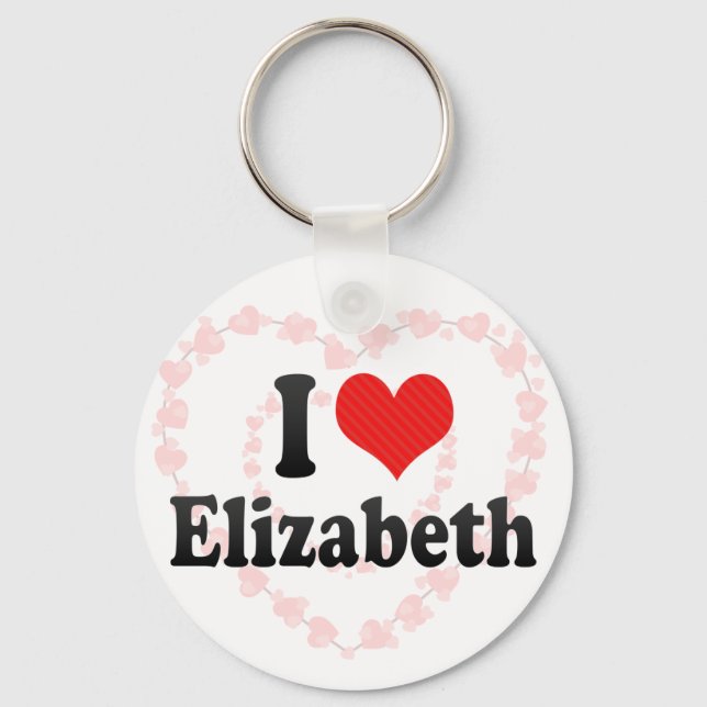 Chaveiro Eu amo Elizabeth (Frente)