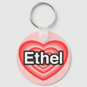 Chaveiro Eu amo Ethel. Eu te amo, Ethel. Coração