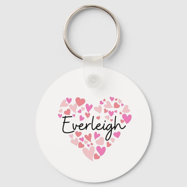 Chaveiro Eu amo Everleigh (Frente)