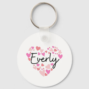 Chaveiro Eu amo Everly.