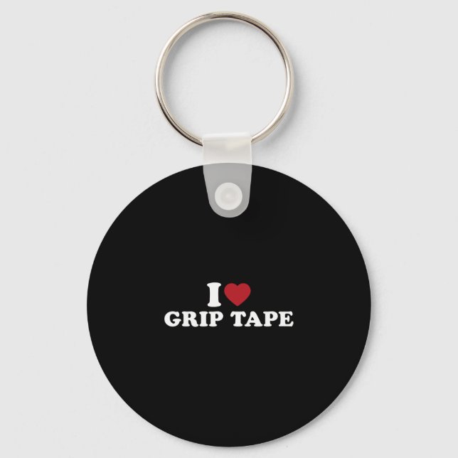 Chaveiro Eu Amo Fita de Grip Truques de Skate Skateboarding (Frente)