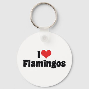 Chaveiro Eu Amo Flamingos de Coração - Amantes de Flamingos
