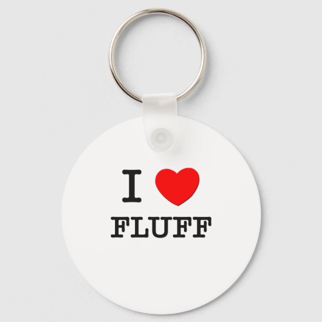 Chaveiro Eu Amo Fluff (Frente)