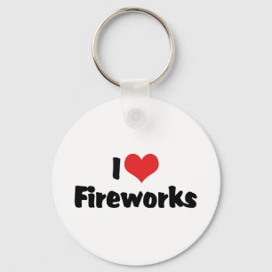 Chaveiro Eu Amo Fogos de Artifício