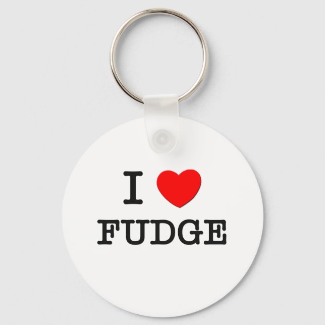Chaveiro Eu Amo Fudge (Frente)