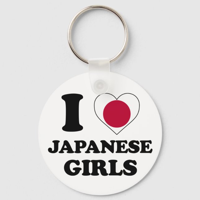 Chaveiro Eu amo garotas japonesas (Frente)
