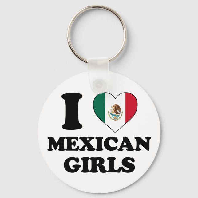 Chaveiro Eu amo garotas mexicanas (Frente)