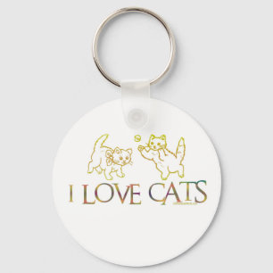 CHAVEIRO EU AMO GATOS