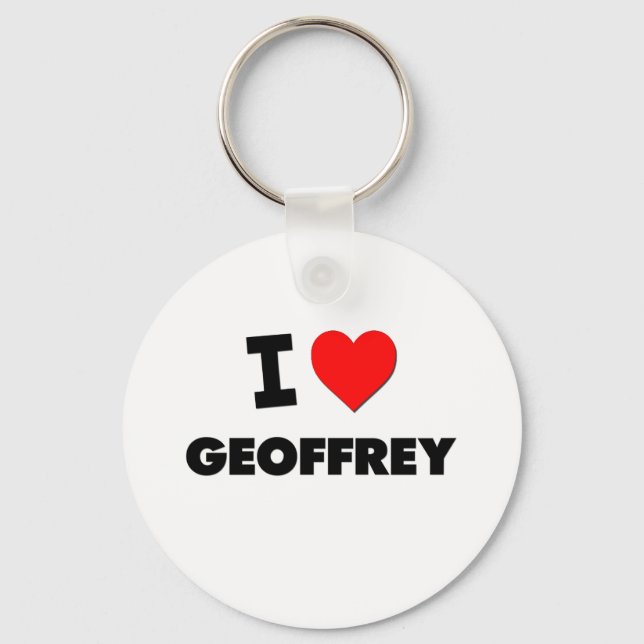 Chaveiro Eu amo Geoffrey (Frente)