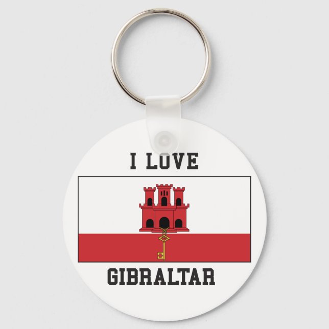 Chaveiro Eu amo Gibraltar (Frente)