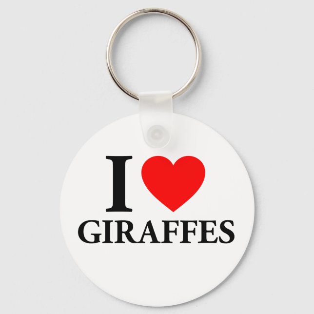 Chaveiro Eu Amo Girafas (Frente)