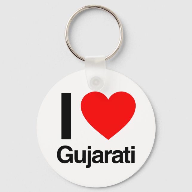 Chaveiro eu amo gujarati (Frente)