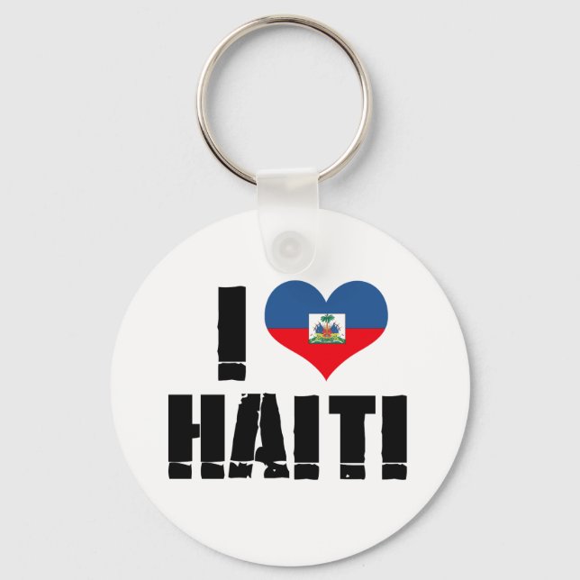CHAVEIRO EU AMO HAITI (Frente)
