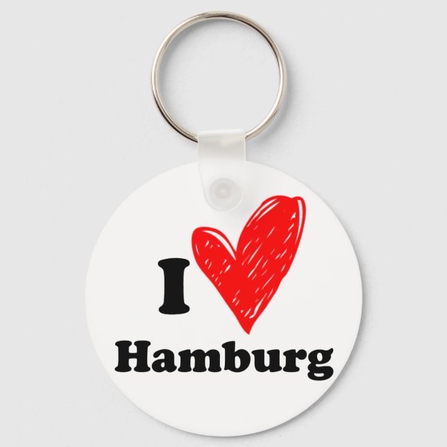 Chaveiro Eu amo Hamburgo (Frente)