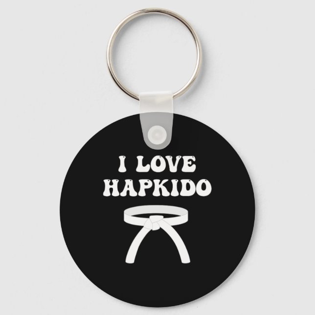Chaveiro Eu Amo Hapkido Boxe Asiático Jiujitsu Kickboxing L (Frente)
