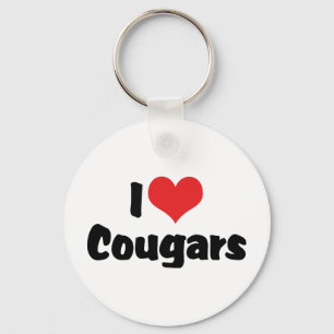 Chaveiro Eu Amo Heart Cougars