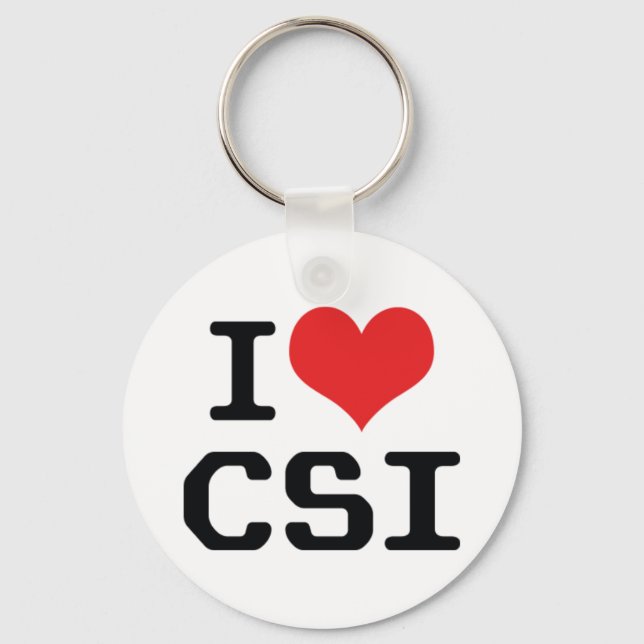 Chaveiro Eu Amo Heart CSI - Investigação Criminal (Frente)
