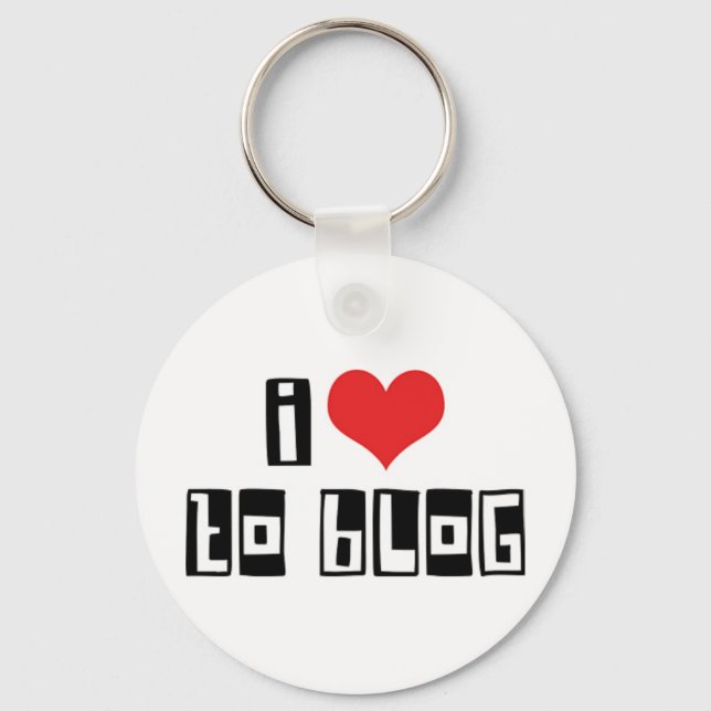Chaveiro Eu Amo Heart Para Blogar (Frente)